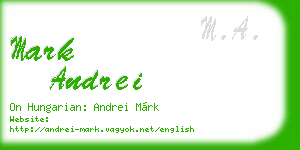 mark andrei business card
